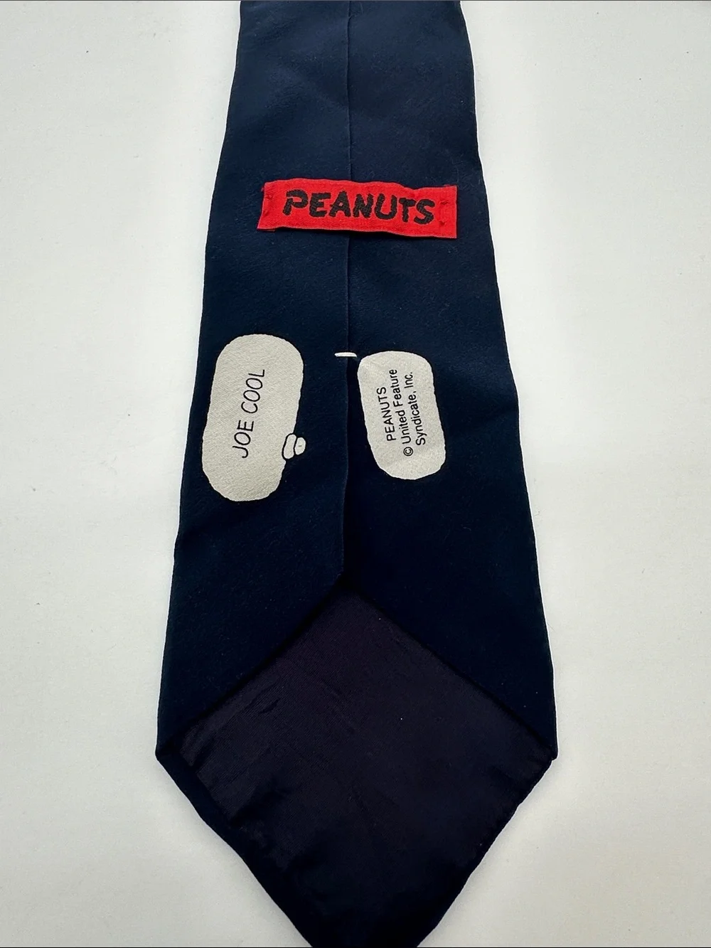Peanuts Snoopy 'Joe Cool' Navy Blue Tie with Multicolor Snoopy Motif